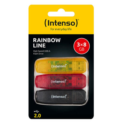 intenso-rainbow-line-8gb-usb-stick-20-multipack-x3-bunt