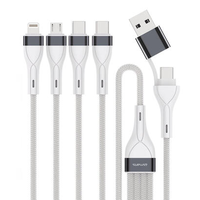 4smarts-541299-cable-usb-025-m-usb-c-usb-cmicro-usb-alightning-plata-blanco