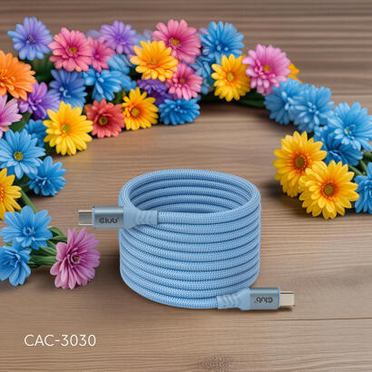 club3d-lifemyle-usb-c-magnetisches-cable-240w-2m-azul-m-m club3d-lifemyle-usb-c-magnetisches-cable-240w-2m-azul-m-m