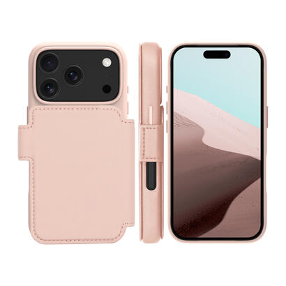 dbramante1928-lynge-icon-funda-con-tapa-para-telefono-movil-compatibilidad-con-magsafe-arena-rosa-para-apple-iphone-17-pro