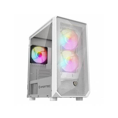 nfortec-caja-microatx-gaming-cristal-templad-dys-white-usb-30-rgb-blanco