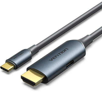 cable-conversor-hdmi-20-4k-vention-ablhg-usb-tipo-c-macho-hdmi-macho-usb-tipo-c-pd-15m-gris