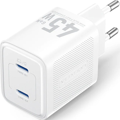 cargador-de-pared-gan-vention-fefw0-eu-2xusb-tipo-c-45w