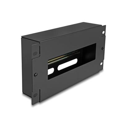 delock-10-schutzschalterleiste-con-abdeckung-y-hutschiene-3-he-metall-negro