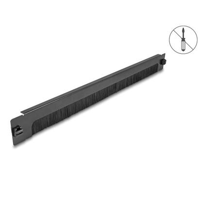delock-19-1-he-mantenimiento-de-cable-burstenleiste-unten-offen-werkzeugfrei-negro