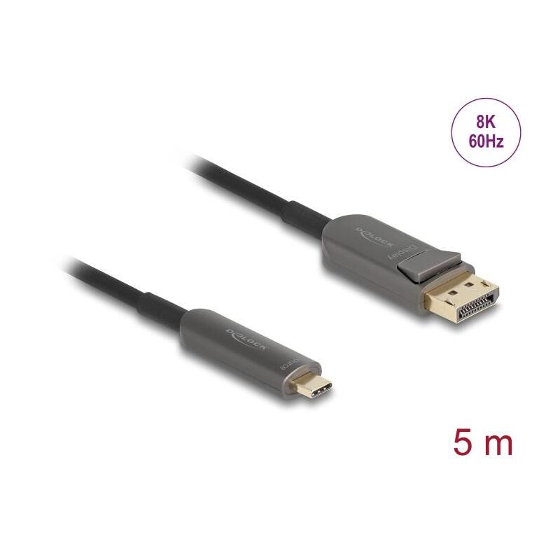 delock-aktives-optisches-cable-usb-tipo-c-a-displayport-8k-60-hz-40-gbps-5-m