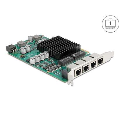 delock-pci-express-x4-netzwerkkarte-gigabit-lan-4-x-rj45-con-poe-i350