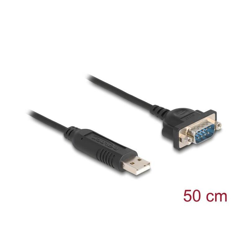 delock-usb-rs-232-adaptador-usb-20-a-d-sub-9-macho-50-cm