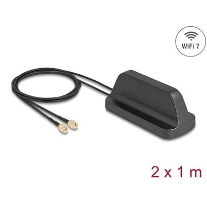 delock-wifi-7-antena-2-x-rp-sma-macho-24-40-db1-m-outdoor-negro