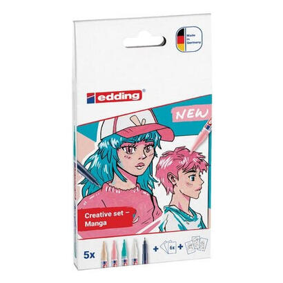 edding-set-acrilico-manga-pack-de-4-rotuladores-5300-1-rotulador-1800-6-tarjetas-en-blanco-3-plantillas-1