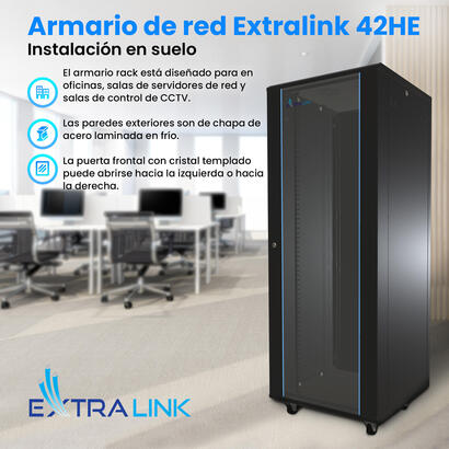 extralink-ex14442-armario-rack-42u-rack-o-bastidor-independiente-negro