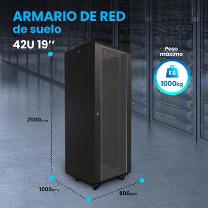 extralink-ex14442-armario-rack-42u-rack-o-bastidor-independiente-negro
