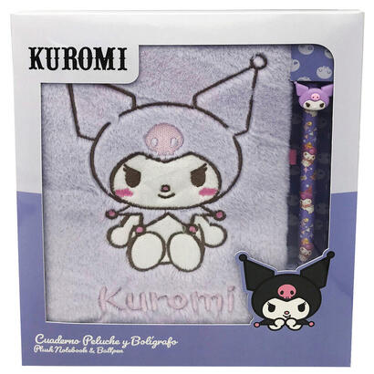 blister-cuaderno-peluche-boligrafo-kuromi-hello-kitty