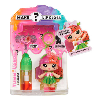 mga-entertainment-yummiland-lip-gloss-doll-mystery-color-change-poppy-melonberry-muneca-546160-euc