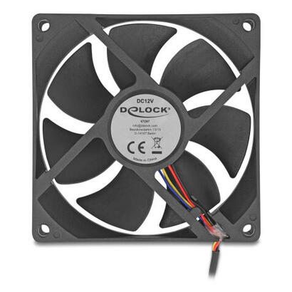 delock-axiallufter-12-v-dc-92-x-92-x-25-mm-negro