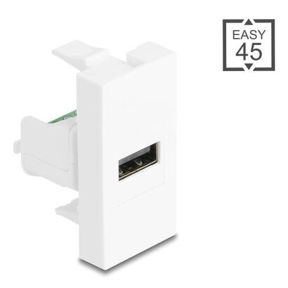 delock-easy-45-modulousb-20-typ-a-hembra-a-terminalblock-blanco