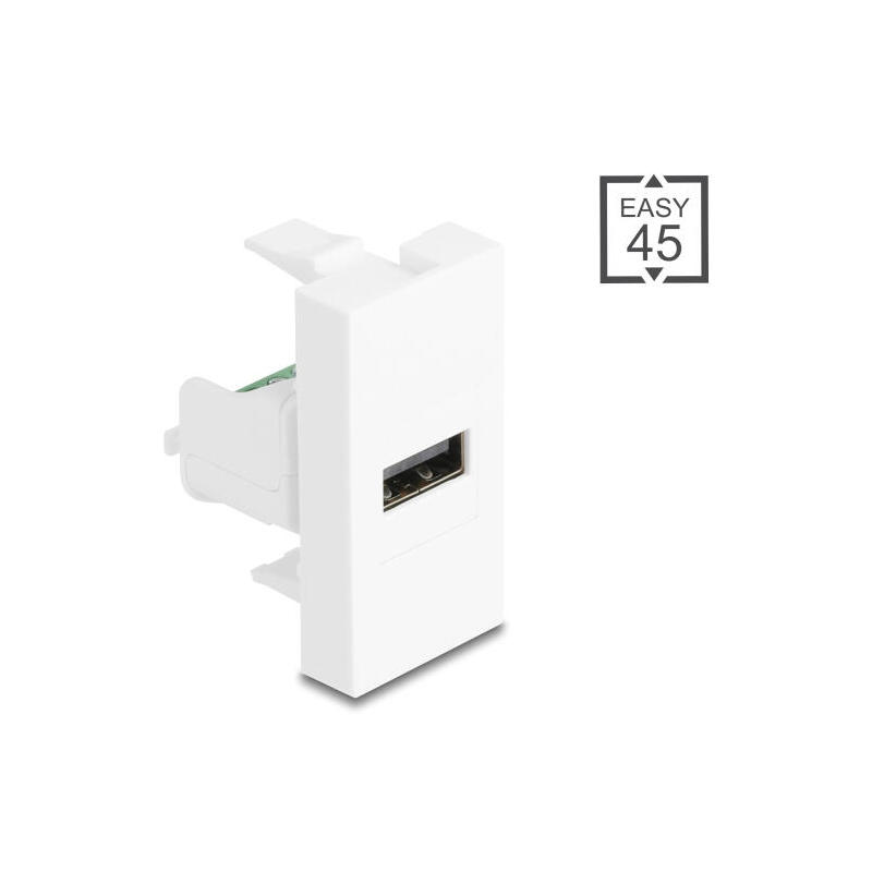 delock-easy-45-modulousb-20-typ-a-hembra-a-terminalblock-blanco delock-easy-45-modulousb-20-typ-a-hembra-a-terminalblock-blanco