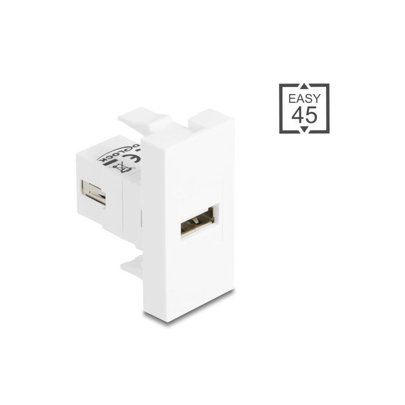 delock-easy-45-modulousb-20-typ-a-hembra-a-usb-20-typ-a-hembra-blanco