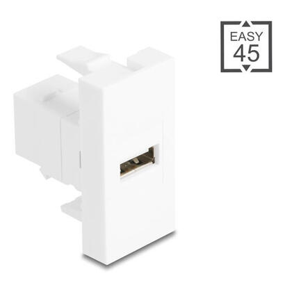 delock-easy-45-modulousb-20-typ-a-hembra-a-usb-20-typ-b-hembra-blanco