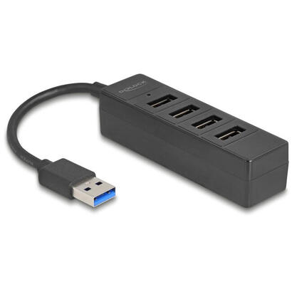 delock-usb-hub-4-port-usb-5-gbps-con-4-x-usb-typ-a-hembra-negro