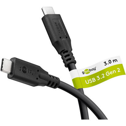 goobay-74203-cable-usb-usb-32-gen-1-31-gen-1-3-m-usb-c-negro