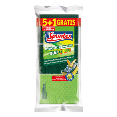 spontex-4008600191544-esponja-rectangular-vellon-esponja-verde-amarillo-6-piezas