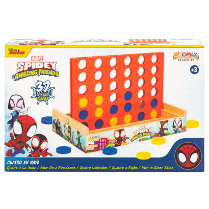 juego-cuatro-en-raya-madera-spidey-marvel