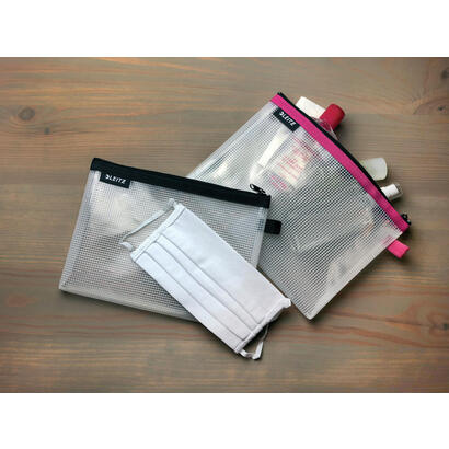 leitz-bolsita-wow-higienica-lavable-cremallera-17x24-cm-fondo-extensible-negro
