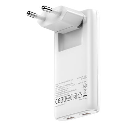 verbatim-gan-iii-fold-n-go-charger-2-port-65w-usb-c-blanco