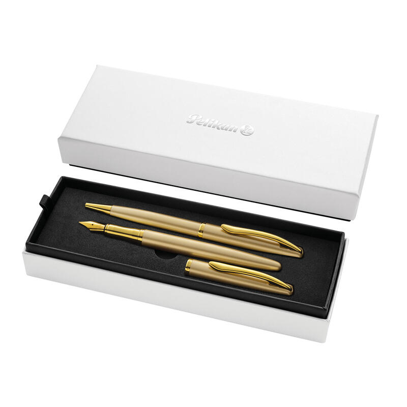 pelikan-set-boligrafo-estilografica-jazz-noble-elegance-tinta-azul-color-oro-estuche-de-regalo