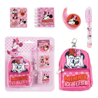 set-papeleria-mini-mochila-minnie-disney