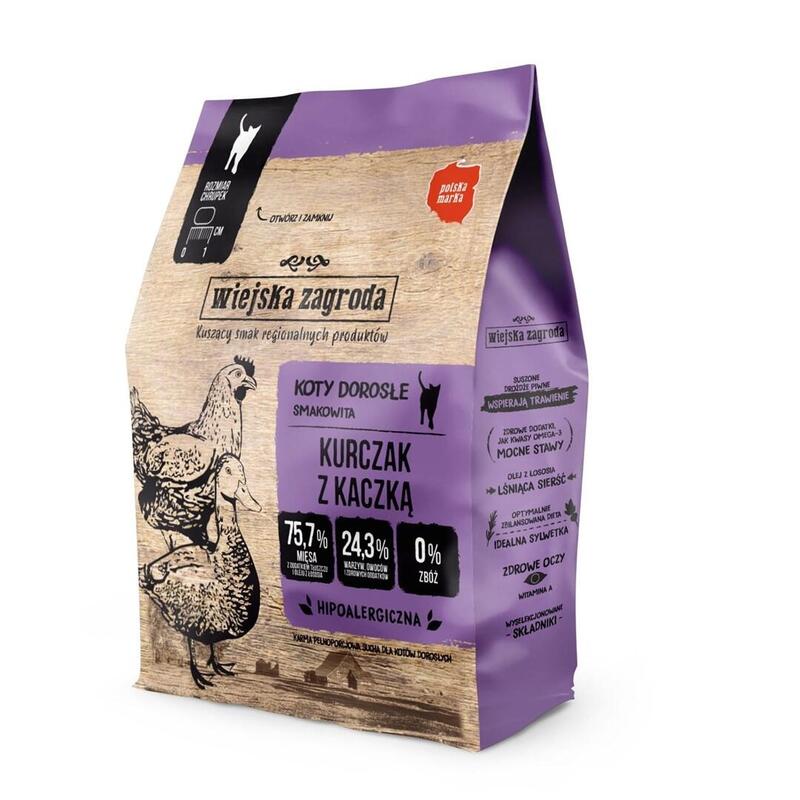 wiejska-zagroda-kurczak-z-kaczka-karma-sucha-dla-kota-400g