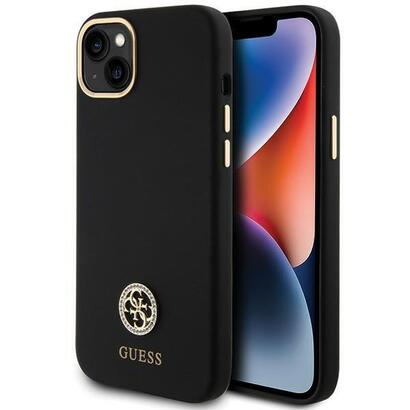 guess-guhcp15m4dgpk-iphone-15-plus-14-plus-67-negro-hardcase-silicone-logo-strass-4g
