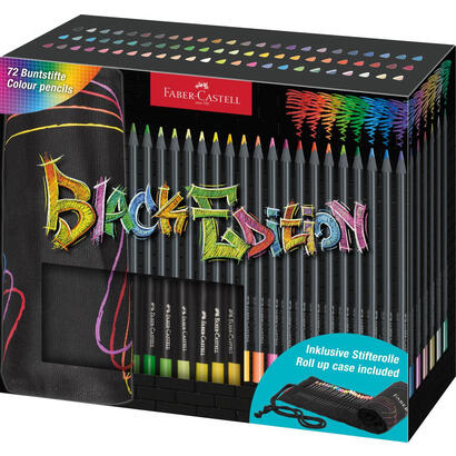 faber-castell-black-edition-pack-enrollable-de-72-lapices-de-colores-mina-supersuave-madera-negra-ideales-para