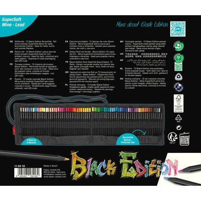 faber-castell-black-edition-pack-enrollable-de-72-lapices-de-colores-mina-supersuave-madera-negra-ideales-para