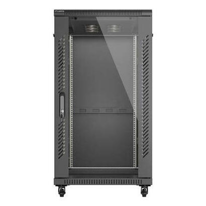 armario-lanberg-rack-19-22u-600x1200-flat-pack-puerta-cristal-negro