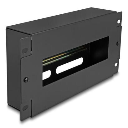 delock-10-schutzschalterleiste-con-abdeckung-y-hutschiene-3-he-metall-negro