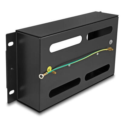 delock-10-schutzschalterleiste-con-abdeckung-y-hutschiene-3-he-metall-negro