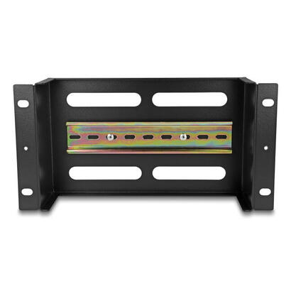 delock-10-schutzschalterleiste-con-abdeckung-y-hutschiene-3-he-metall-negro