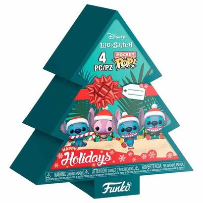 arbol-navidad-con-4-figuras-pocket-pop-disney-stitch