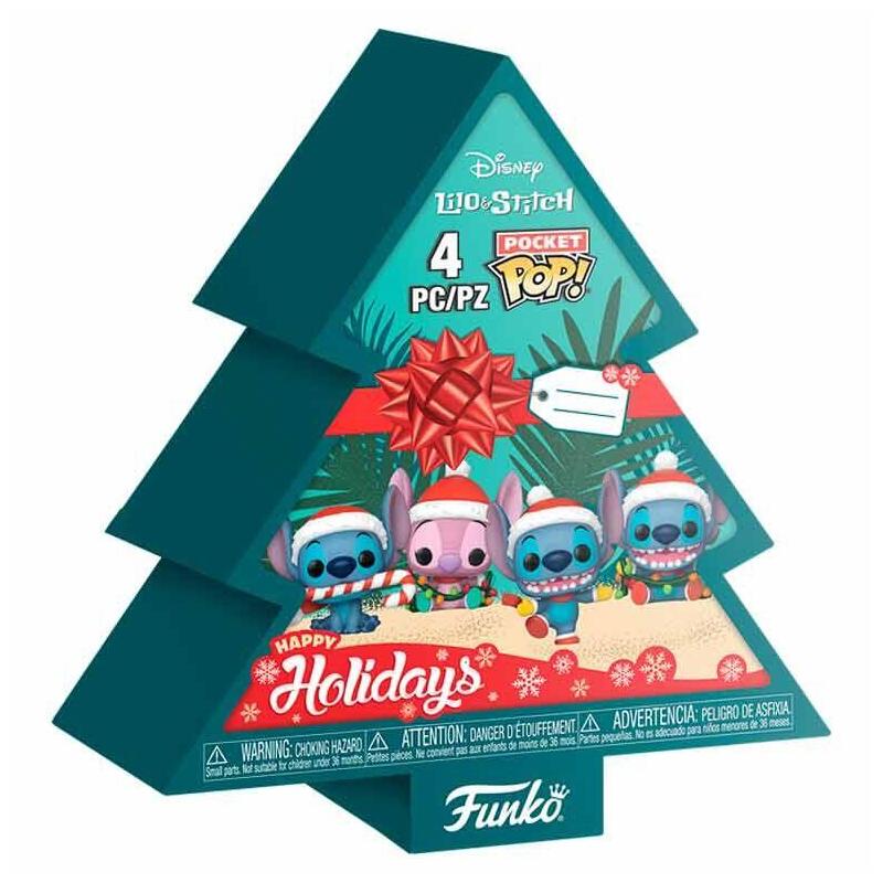 arbol-navidad-con-4-figuras-pocket-pop-disney-stitch