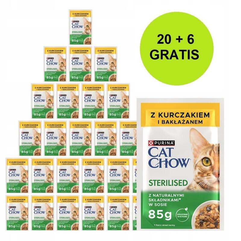 purina-cat-chow-sterilised-with-chicken-and-eggplant-in-sauce-comida-humeda-para-gatos-26x85g-20-6-gratis