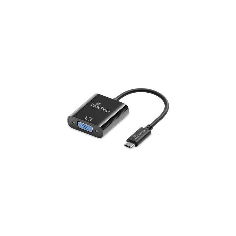 mediarange-usb-c-zu-vga-video-convertidor-20cm-negro