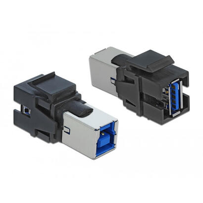 delock-keystone-modulousb-30-a-hembra-usb-30-b-hembra-negro