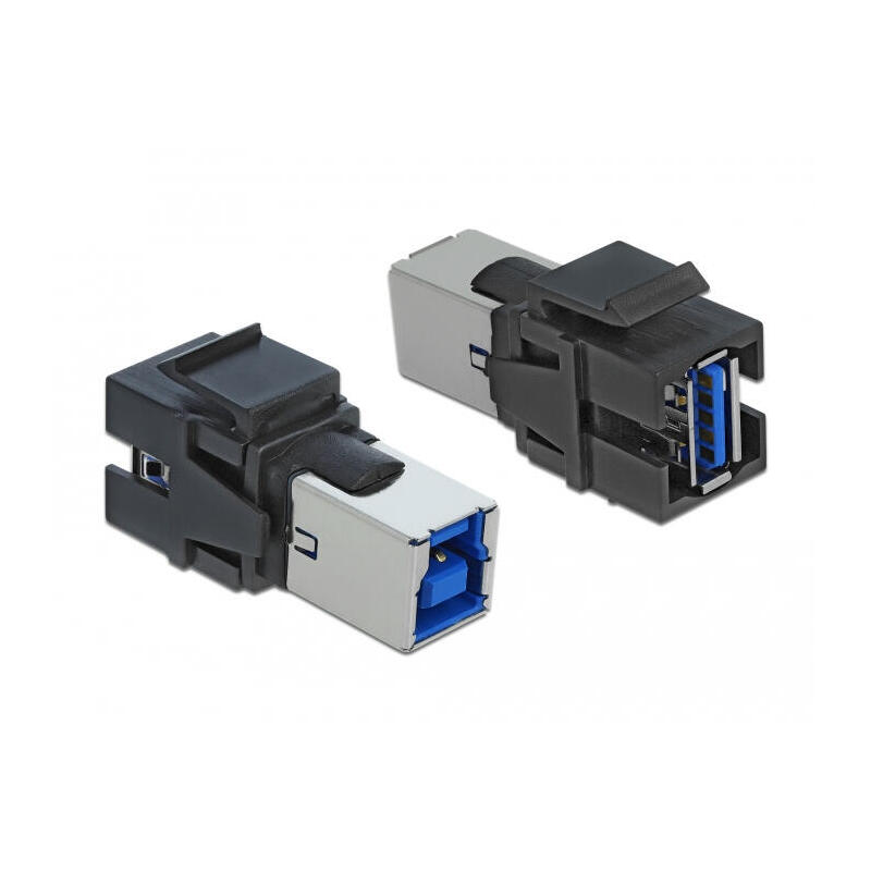 delock-keystone-modulousb-30-a-hembra-usb-30-b-hembra-negro