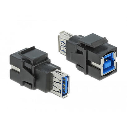 delock-keystone-modulousb-30-a-hembra-usb-30-b-hembra-negro