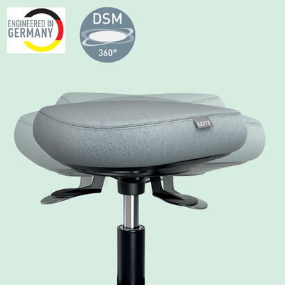 leitz-ergo-active-sitting-stool-w-wheelswobble-comfort-seat-negro leitz-ergo-active-sitting-stool-w-wheelswobble-comfort-seat-negro