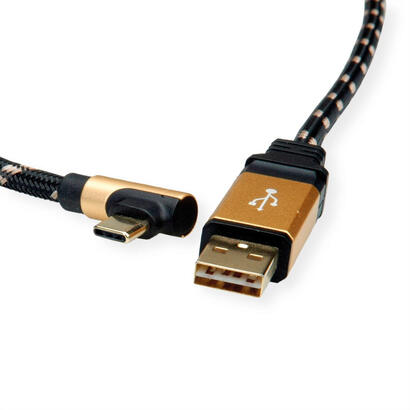 roline-11029061-cable-usb-usb-20-18-m-usb-a-usb-c-negro-oro