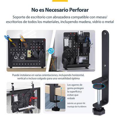 startechcom-1612b-desk-pegboard-juego-de-organizadores-para-escritorio-1-piezas