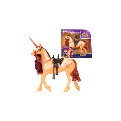 spin-master-unicorn-academy-unicorn-cinder-figura-de-juguete-de-28-cm-de-altura-con-melena-y-cola-reales-brida-extraible-silla-y